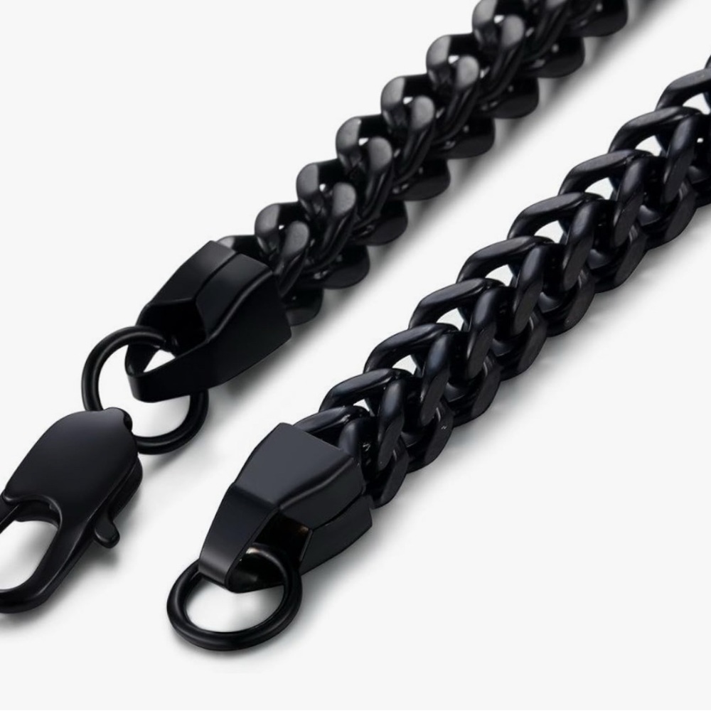 Wide Curb Chain Bracelet For Women Men Black Stainless Steel High Polished 8.5 - Picture 5 of 5